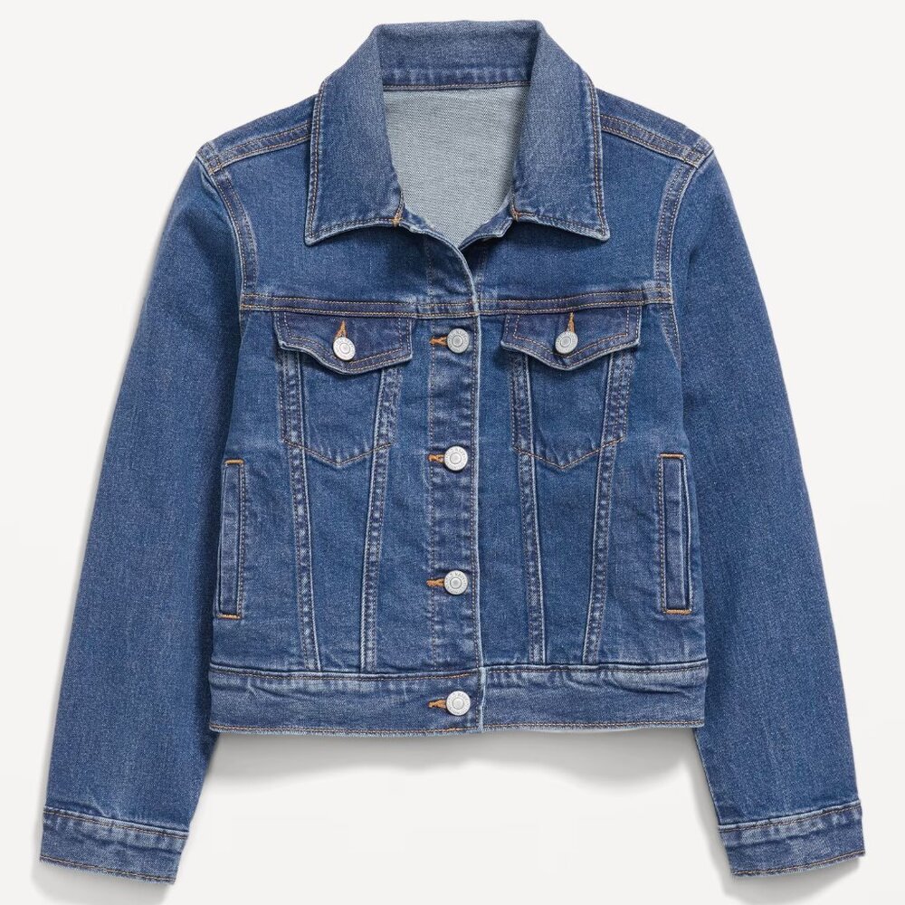 Old Navy Basic Denim Jacket, Medium Wash, Size 8